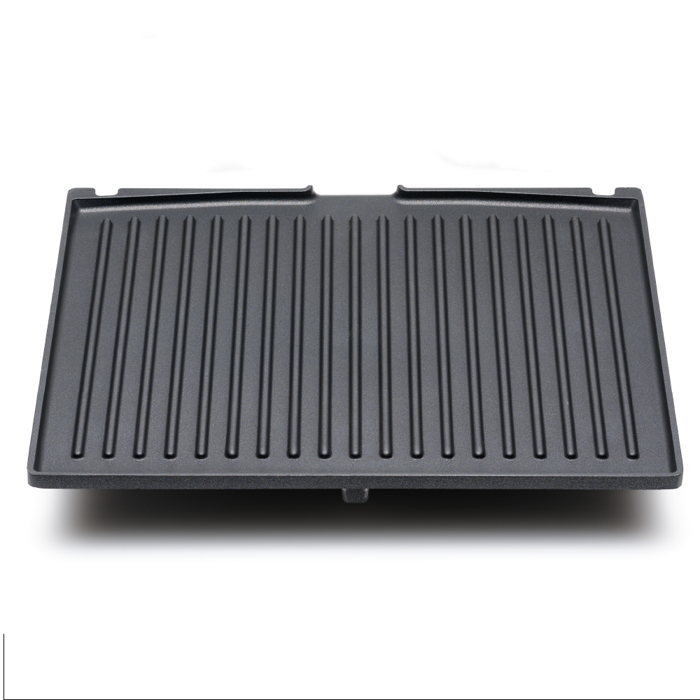 Solis Contact Grill Pro Gril de table - Gris - 37 x 37 x 17 cm - 2000 W - Sans PFAS - Dépliable 180°.