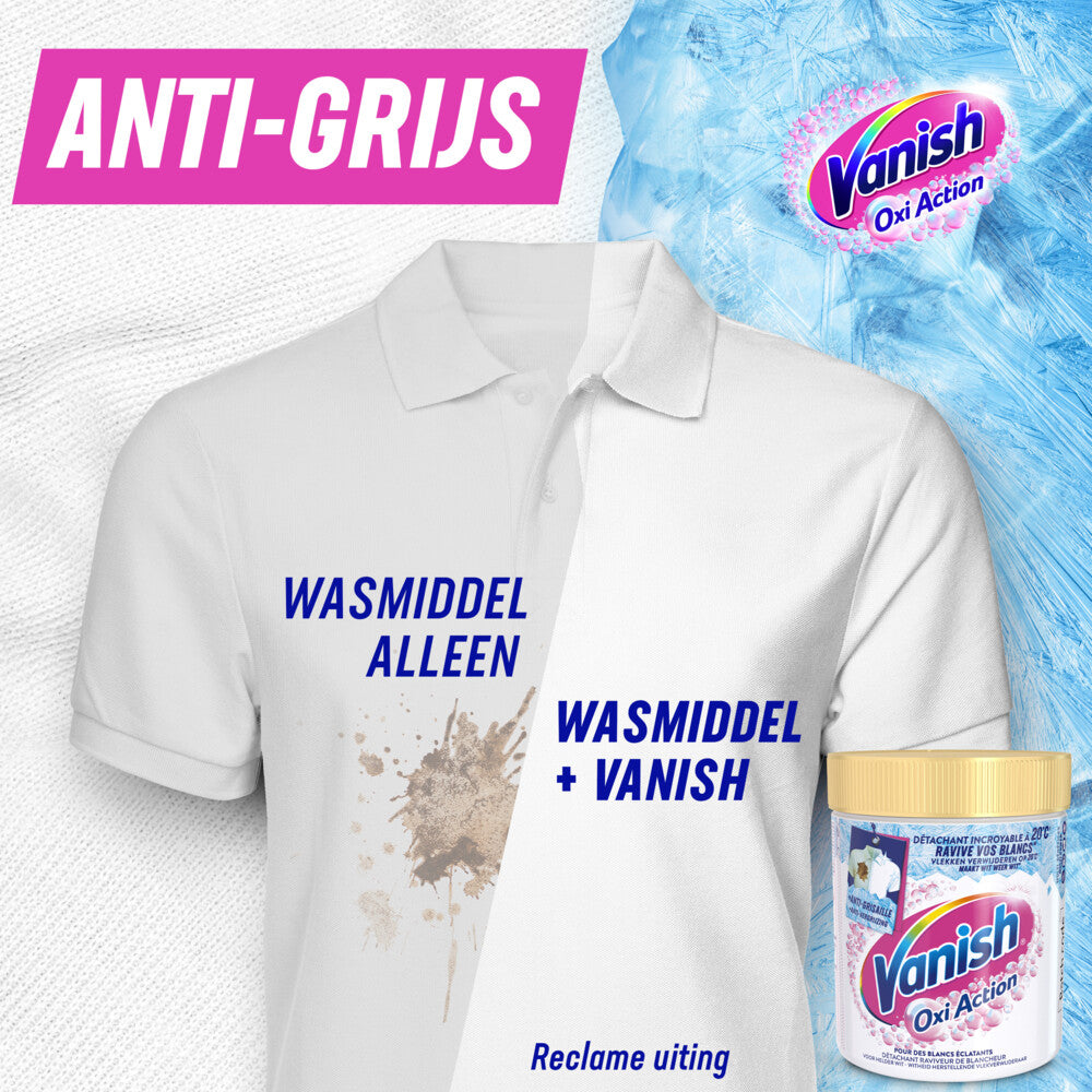 Vanish Oxi Action - Renforçateur de lessive en poudre pour le linge blanc - 470 g