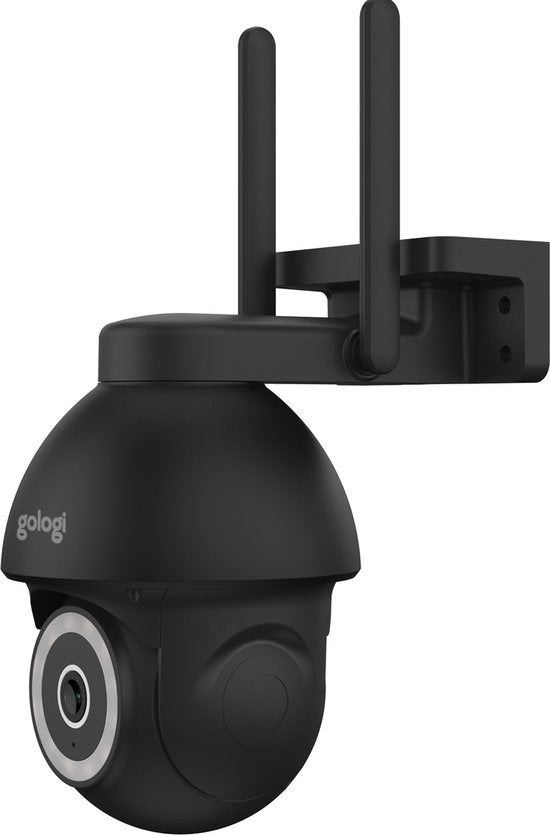 Gologi Superior Outdoor camera 2 - Caméra extérieure avec vision nocturne - Caméra de sécurité - Caméra de sécurité - Montage mural et sur toit - 4MP - Avec wifi et application - Noir