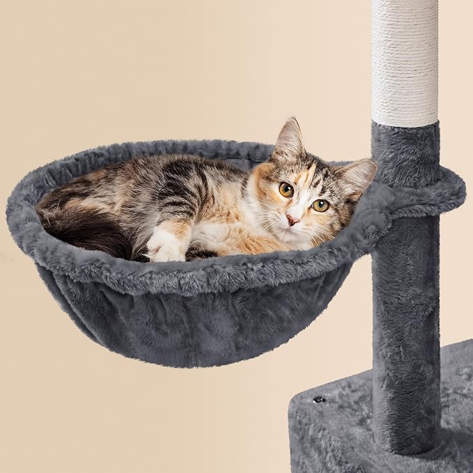 Arbre à chat Yaheetech - Sisal - 175 cm - Gris foncé