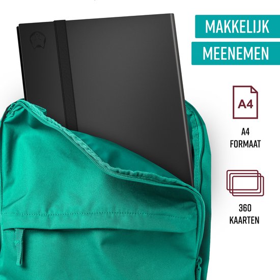 NAPI Collecting Folder 360 Cards - Pro Binder Folder for Cards - Trading Card Folder - 9 Pocket - Premium Card Binder - 20 Pages - A4 Size - Black