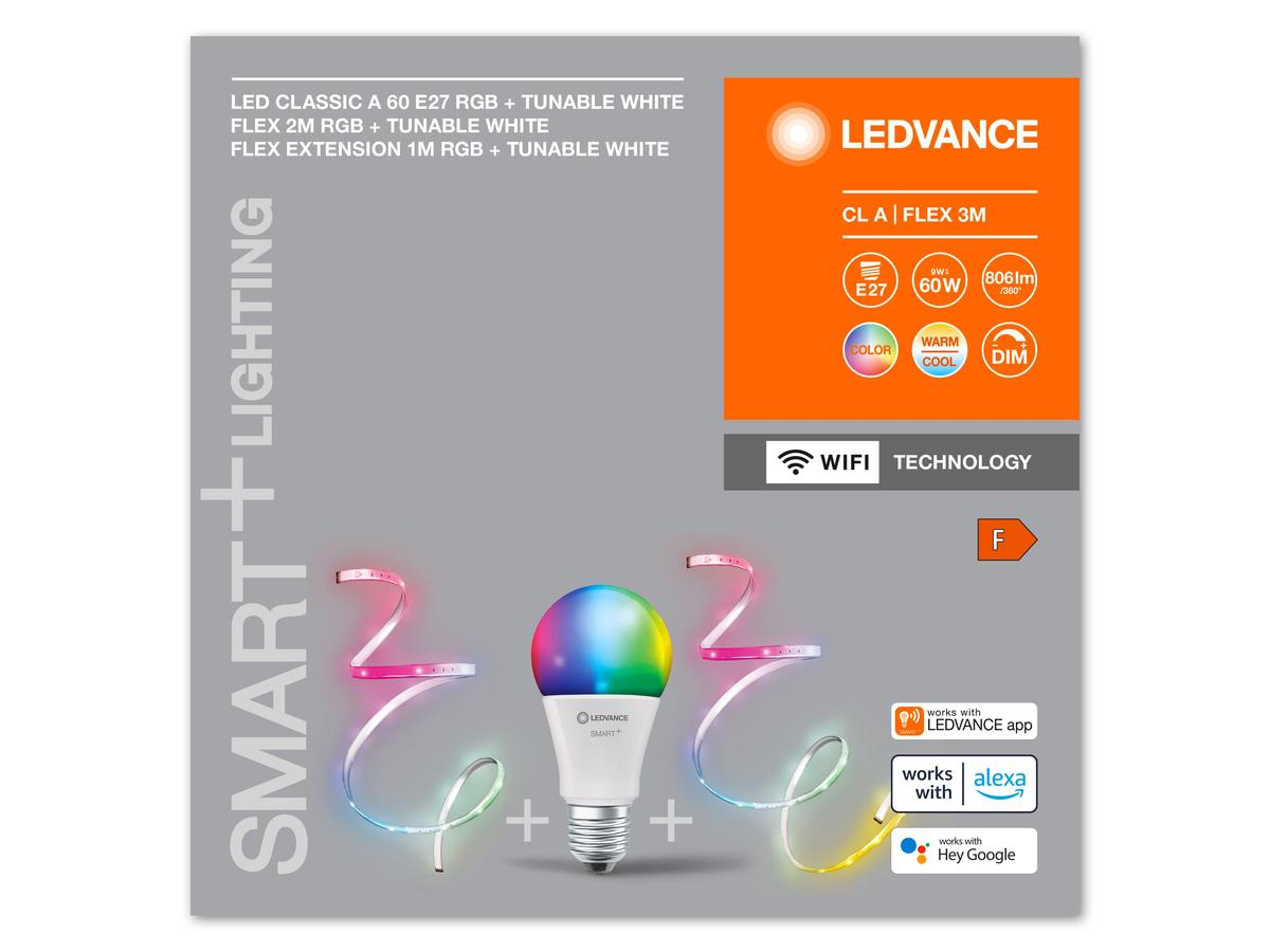 Kit Ledvance Smart+ Wi-Fi Classic E27 - Ampoules LED RGBW - 2 pièces