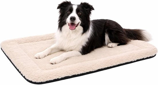 Coussin pour chien – Panier pour chien – Naya Rectangulaire Beige 100,5 x 63,5 cm – confort de couchage moelleux – ajustement parfait – durable