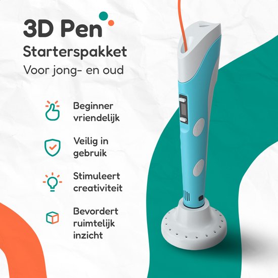 Diydash 3D Pen Starter Kit - incl. recharges/filament - Set- Dessin - Rose - Stylos - Pour enfants et adultes - Starter kit - Accessoires