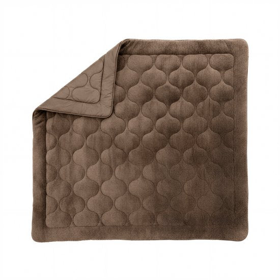 Couette Sleeptime 2 en 1 Teddy Premium sans housse - Couette avec taies d'oreiller incluses - 200 x 200 cm - Taupe/Marron