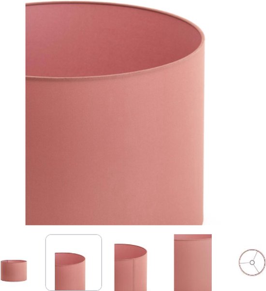 Light & Living Abat-jour Imani - Rose - 30 x 30 x 21 cm - Moderne