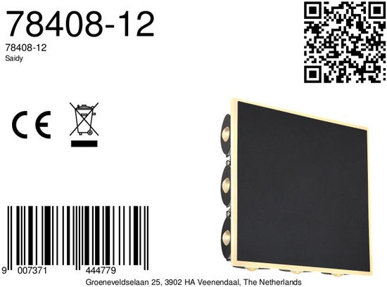 Globo - applique - Saidy - noir - métal - LED - 78408-12