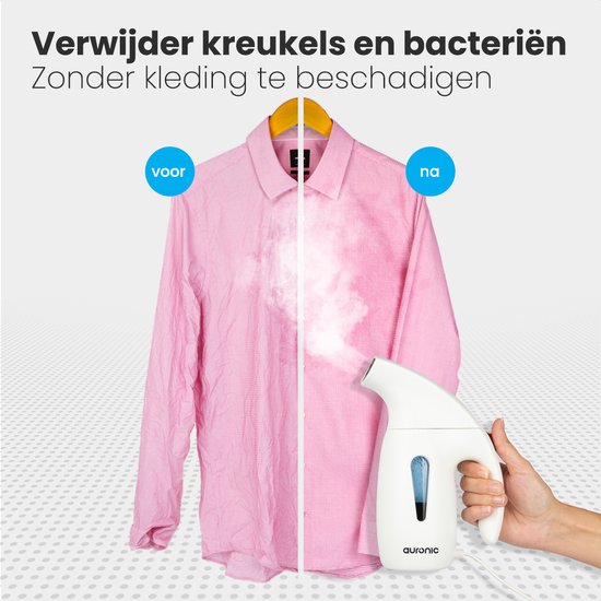 Auronic Défroisseur à linge - Défroisseur - Défroisseur à main pour vêtements et meubles - 180ml - Défroisseur - Blanc