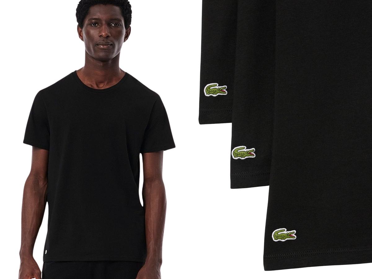 T-shirt Lacoste Basic - Lot de 3 - taille XXL - Blanc/Argent-Noir chinois