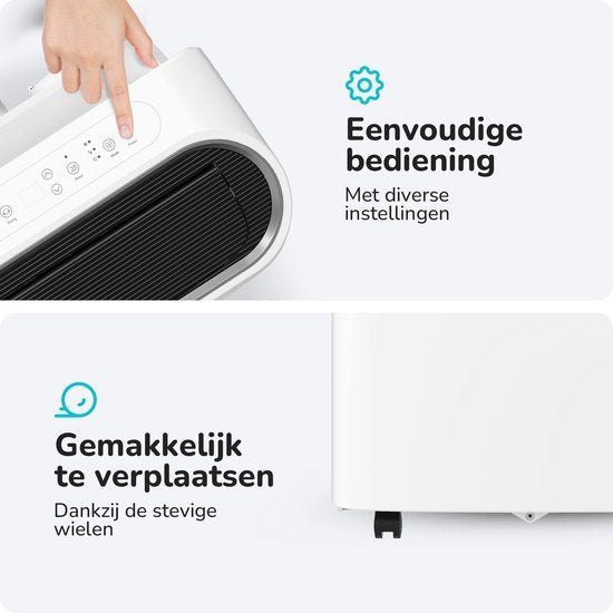 Bloomfold Mobile Air Conditioner - 12,000 BTU - 4-in-1 - Air conditionné avec kits d'étanchéité pour fenêtres - Chambre à coucher - Salon - refroidir jusqu'à 35m² - Mode Wifi & App