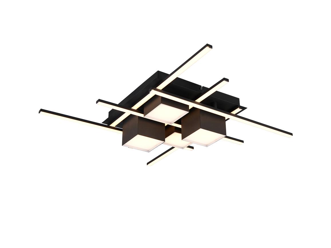 Plafonnier Trio Roger - LED - variateur intégré - Noir 40 cm