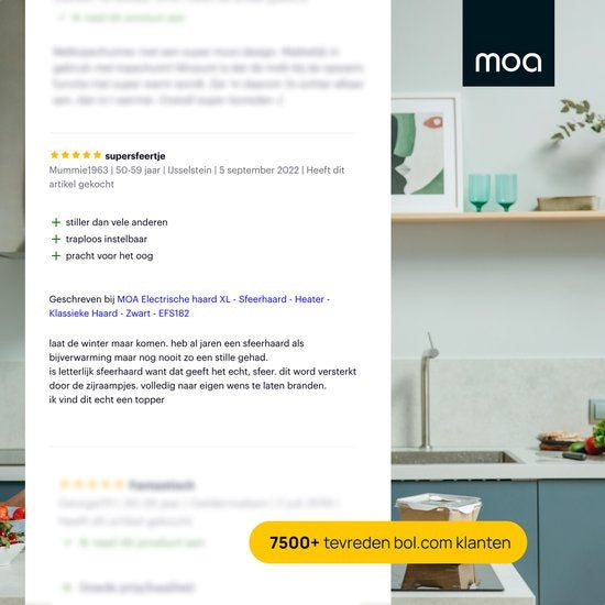 MOA Poêle électrique - Cheminée d'ambiance - Emplacement pour bois décoratif - EFS183C