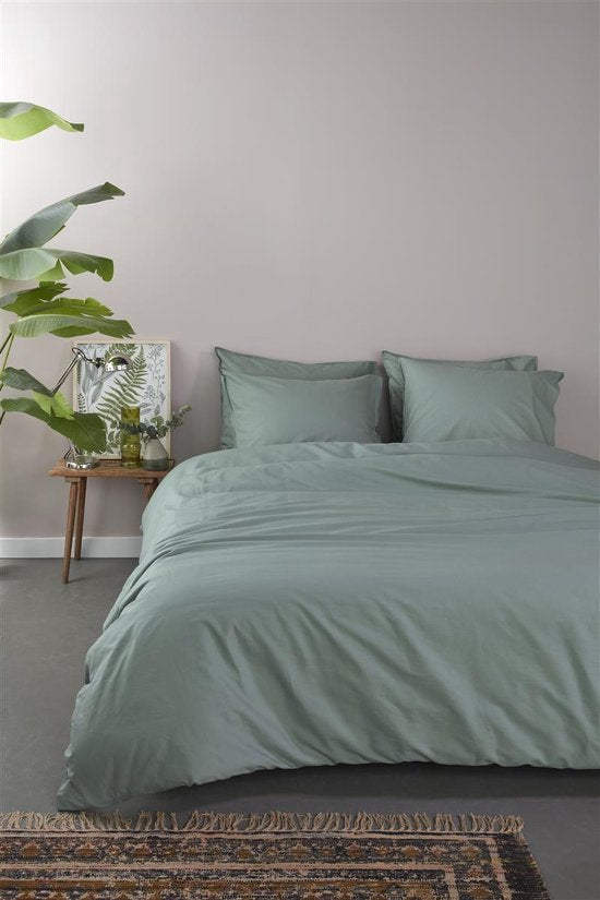 Ambiante Bamboo Uni housse de couette - Lits-Jumeaux - 240x200/220 cm - Green