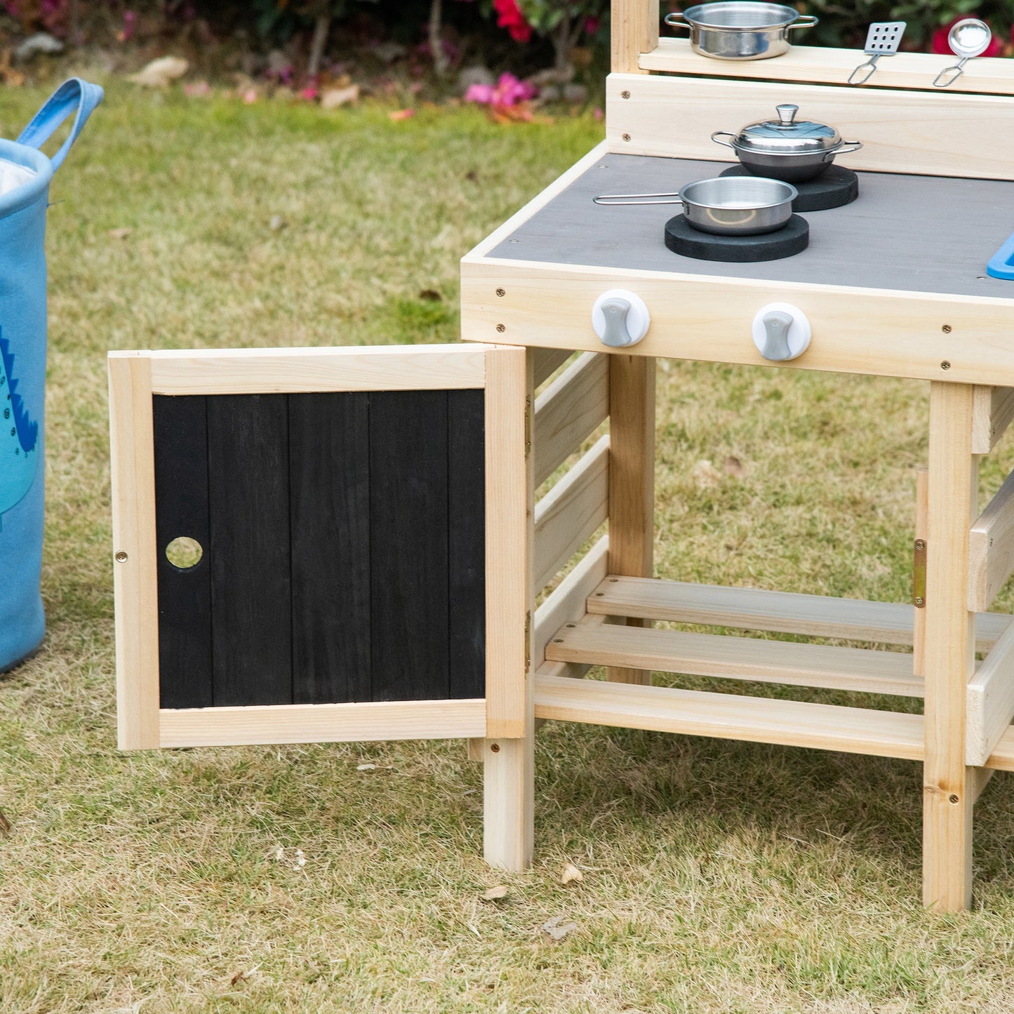 Cuisine pour enfants HOMCOM - Kitchenette complète avec accessoires - 82 x 30 x 85 cm - bois