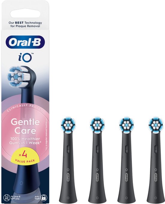 Têtes de brosse Oral-B iO Gentle Care noires - 4 pièces
