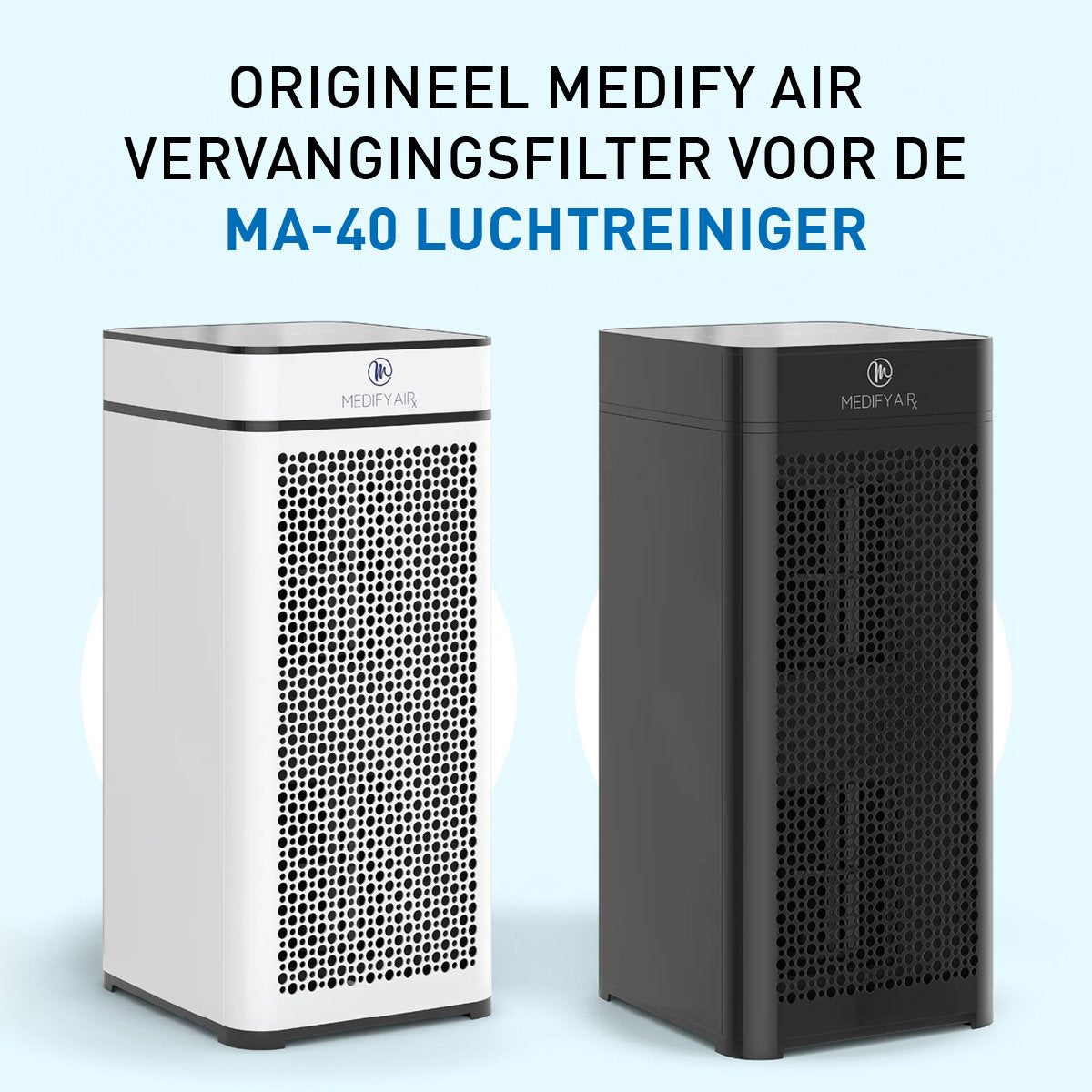 Medify Air MA-40 Filtre de remplacement - HEPA H13 + charbon actif - 1 pièce - 27.9 x 33 x 3.8 cm - blanc