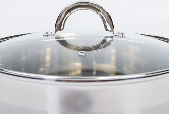 Ceruzo - Acier inoxydable - Grande Marmite - 20 Litres- Diamètre 32 cm- H 25cm - Induction - Faitout