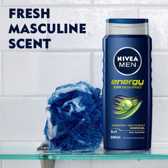 NIVEA Men Gel douche Energy - 500 ml