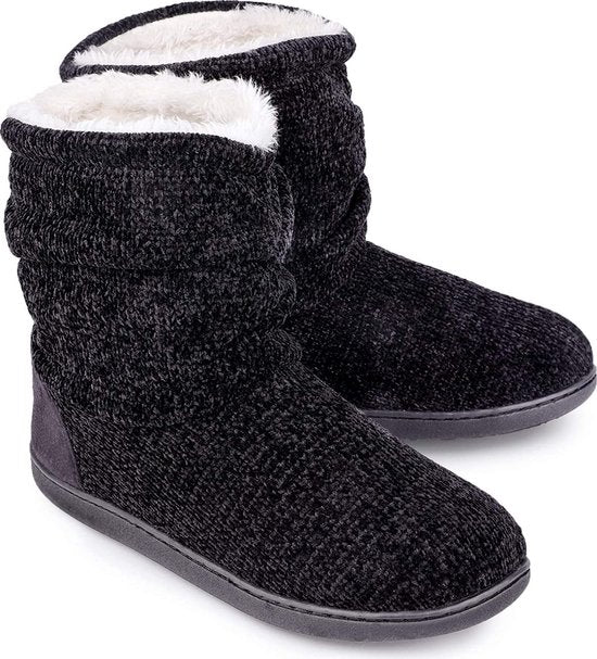 Chaussons Dames - Chaussons - Taille 42/43 - Noir - Antidérapant - Comfeet