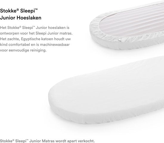 Drap-housse pour lit junior Stokke® Sleepi™ - 165 cm - Blanc