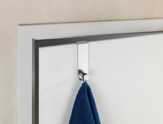 Wenko Porte-manteau pour porte à recouvrement, 1 crochet - 23249100 - Installation sans perçage, adapté aux portes à recouvrement