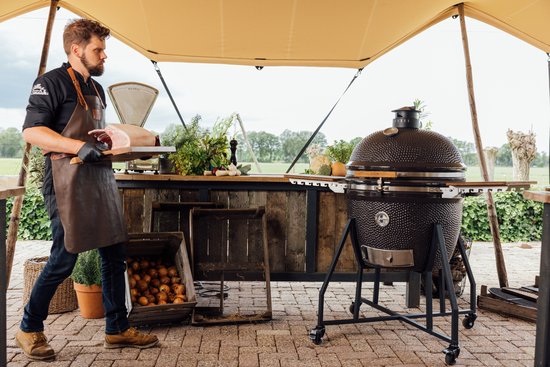 Grizzly Grills Kamado Elite XL - Barbecue - ø60 cm / ø24 pouces - Noir - Ensemble complet
