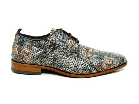 Rehab GREG PIECES Chaussures à lacets pour hommes marron/vert - Taille 46 - Semelle amovible