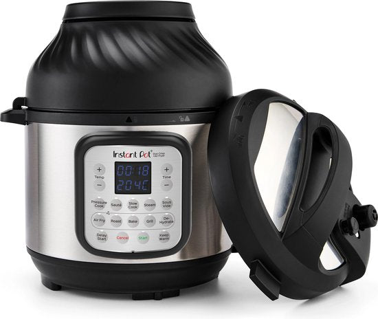 Multicuiseur Instant Pot Duo Crisp 7,6 L + friteuse à air chaud - Autocuiseur 11-en-1 - Mijoteuse - Cuisson sous vide - Friteuse à air chaud - Système à double couvercle - Jusqu'à 8 portions