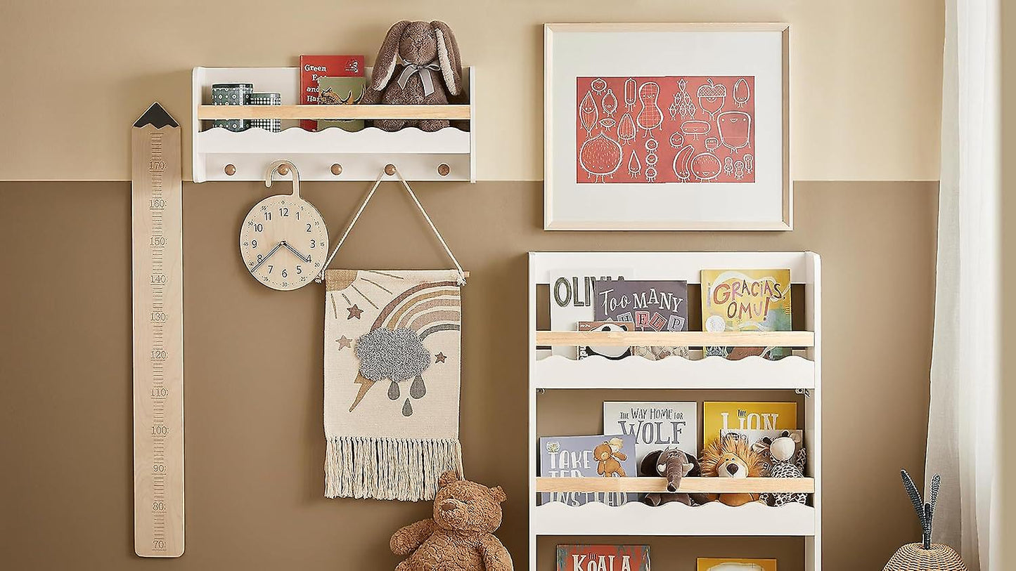 Sobuy Etagère de rangement murale - Blanc - 73x15x30 cm