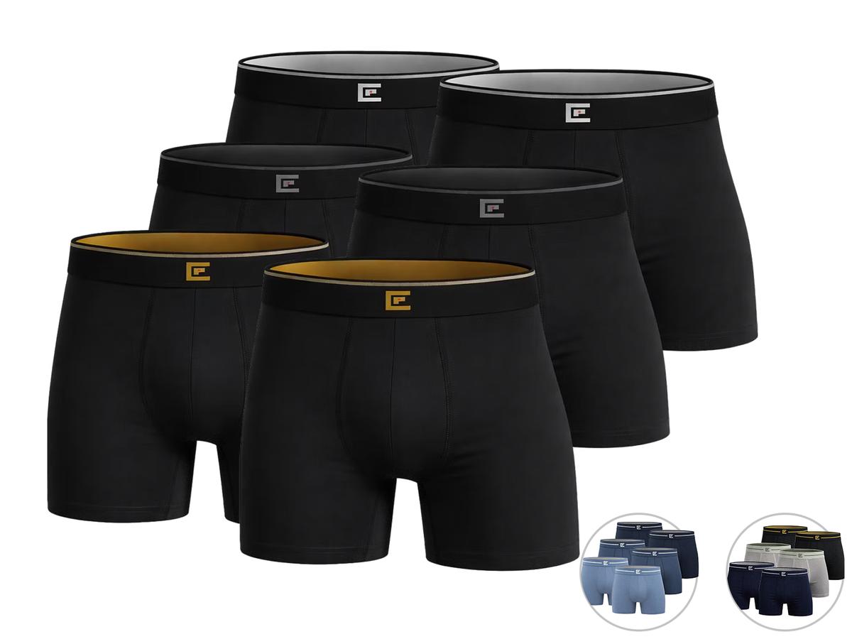 Boxers Bamboo Elements pour homme - Lot de 3 - Assortiment de couleurs foncées - Taille M