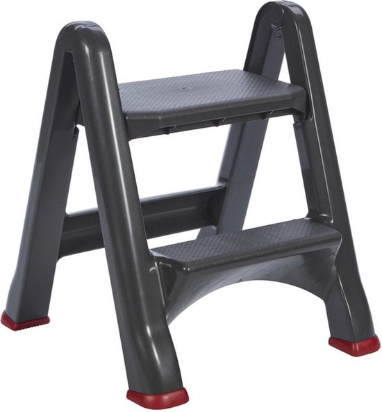 Marchepied pliable Curver - 49,5 x 17,2 x 64 cm - Anthracite/rouge