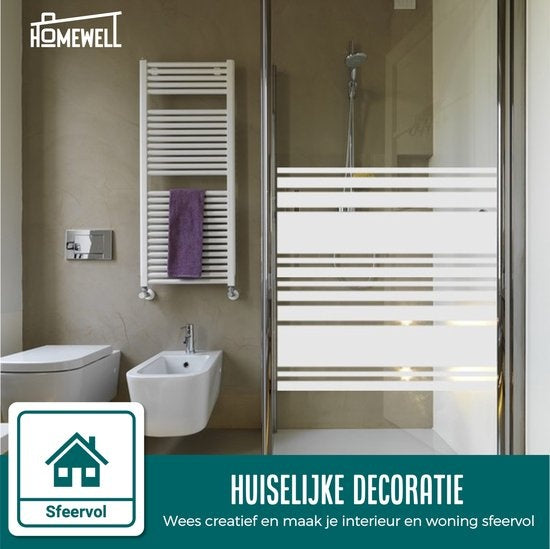 Homewell Film pour fenêtre HR++ 70x300cm - Protection solaire et isolation - Anti-éblouissement - Autocollant - Verre dépoli