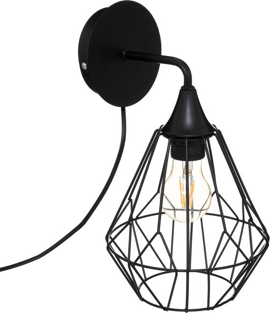 Applique murale Atmosphera Flave - Noir - D19 cm