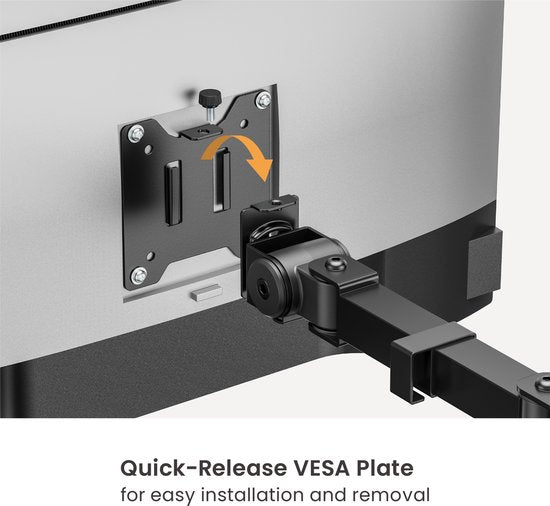 DMV Gaming - Bras pour moniteur - Bras pour moniteur robuste - max 20kg - max 49 pouces - 2 moniteurs