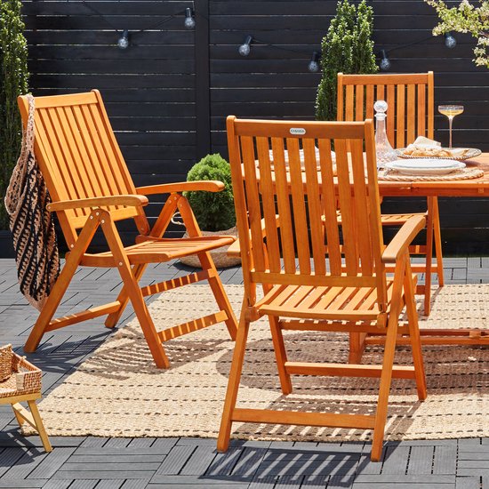 Casaria -Chaises de jardin Vanamo - certifié FSC® - 2 pièces