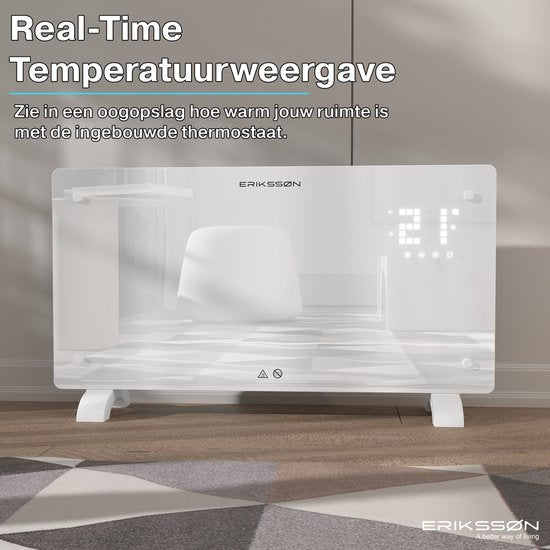 Erikssøn Réchaud électrique - chauffage 2000W - blanc