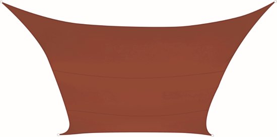 Voile d'ombrage - Perel - imperméable - 5 x 5 m, 160 g/m² - polyester - carré - terracotta