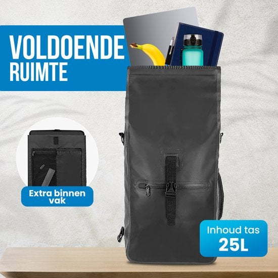 Avalo Bicycle Bag - Sac à dos/Sac à bandoulière/Sac à vélo - 25L - Imperméable - Noir
