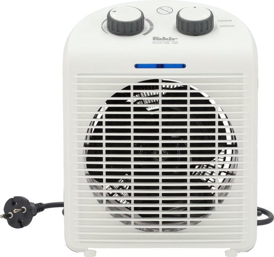 Fakir Trend HL 100 Poêle électrique - Chauffage avec ventilateur - Blanc/Gris