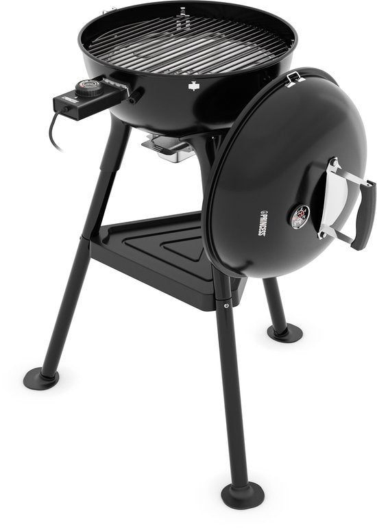 Barbecue Princess Hybride Kogel - Barbecue électrique et au charbon de bois - 2000 W - Thermostat réglable et amovible - Grille de cuisson revêtue - Couvercle avec thermomètre intégré - 112270