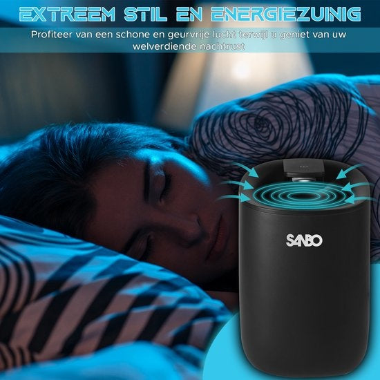 Erikssøn Déshumidificateur - Noir - Extrêmement Silencieux - 600ml/jour - Convient pour la Maison / Chambre à Coucher & Salle de Bain