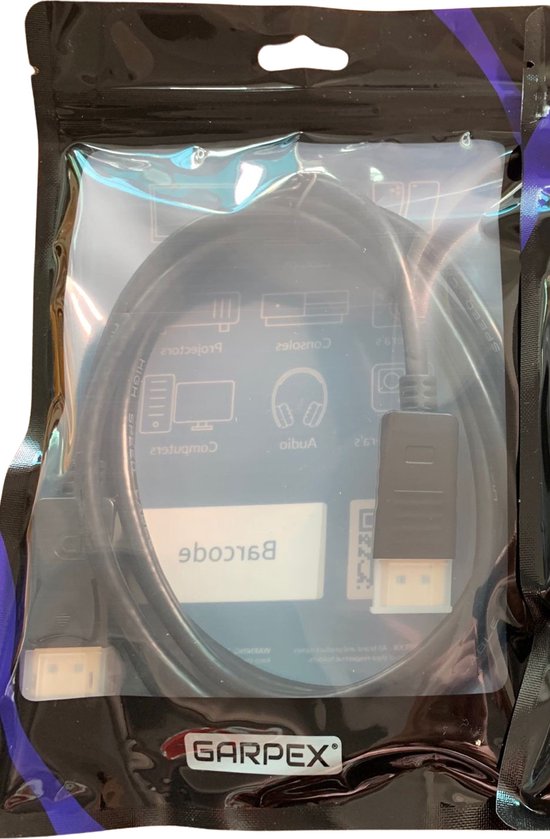Garpex® Câble DisplayPort vers DisplayPort - 4K Ultra HD - 1,8 mètres