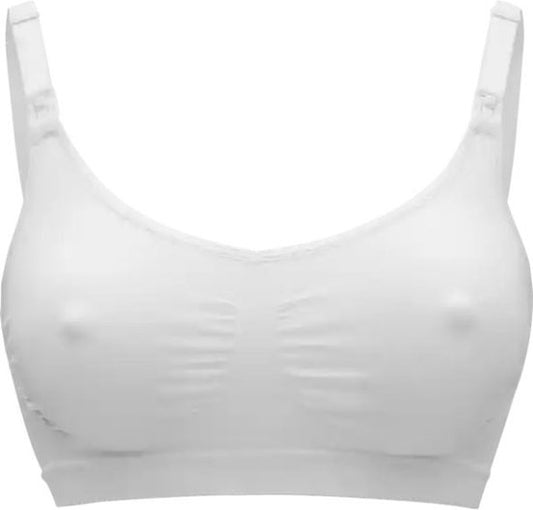 Soutien-gorge Medela Keep Cool - Soutien-gorge d'allaitement sans coutures - Soutien-gorge de grossesse avec 2 zones respirantes - Tissu Soft Touch - Blanc - Taille L