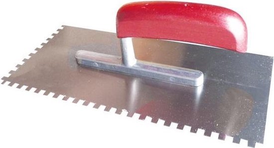 Jung Henkelmann truelle à coller - ROBBIE - manche courbé - 6x6mm dentelé - 280x130mm