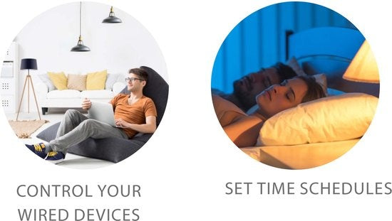 alpina Smart Home - Interrupteur intelligent - 230V/10A - Montage dans le câble - Programmation - alpina Smart Home App - Google Home - Amazon Alexa