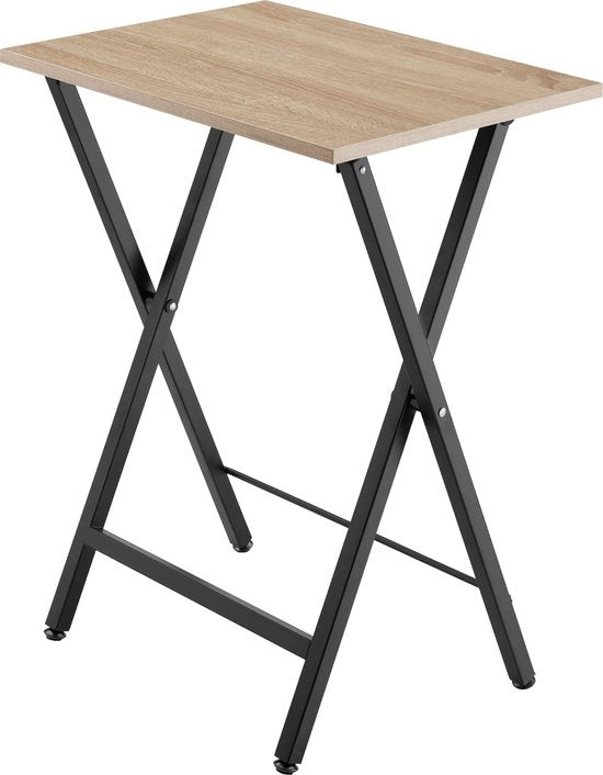 tectake® - Lot de 2 tables d'appoint Phoenix pliantes - brun clair - 404778