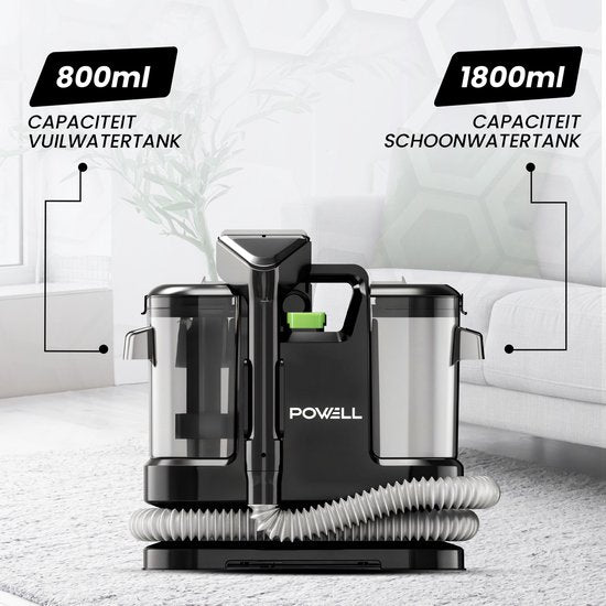 Powell Carpet Cleaner - Stain Cleaner - Sofa Cleaner - Carpet Vacuum Cleaner - Cleaning Machine - Carpet Cleaner - Black