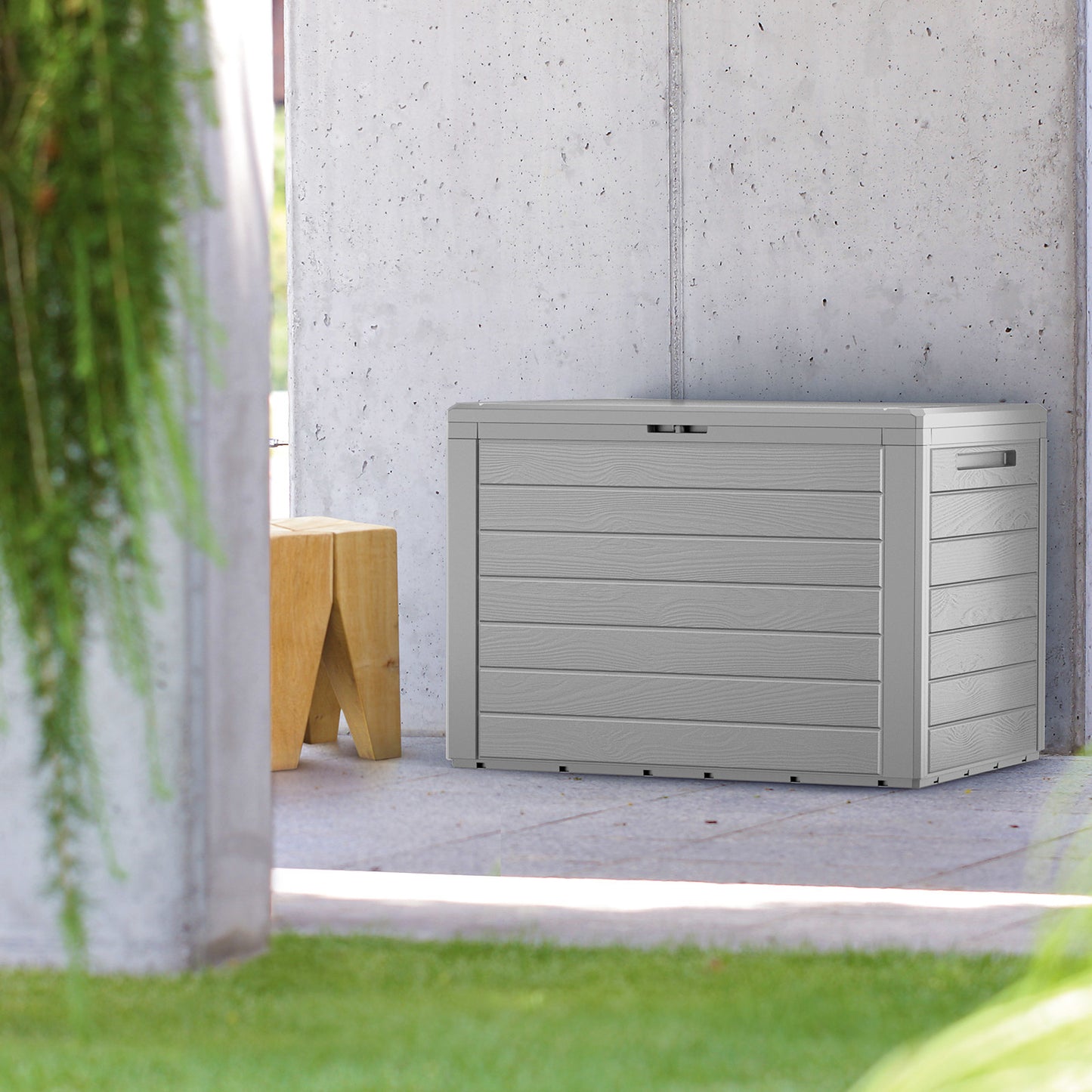 Boîte de rangement/jardin Deuba - Gris - 78x43.8x55cm