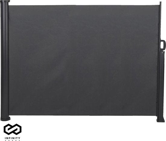 Brise-vent extensible Infinity Goods - 300 x 140 cm - Rétractable - Résistant aux intempéries - Anthracite