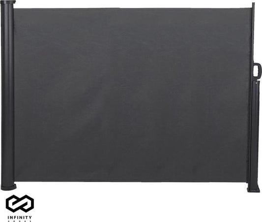 Brise-vent extensible Infinity Goods - 300 x 140 cm - Rétractable - Résistant aux intempéries - Anthracite